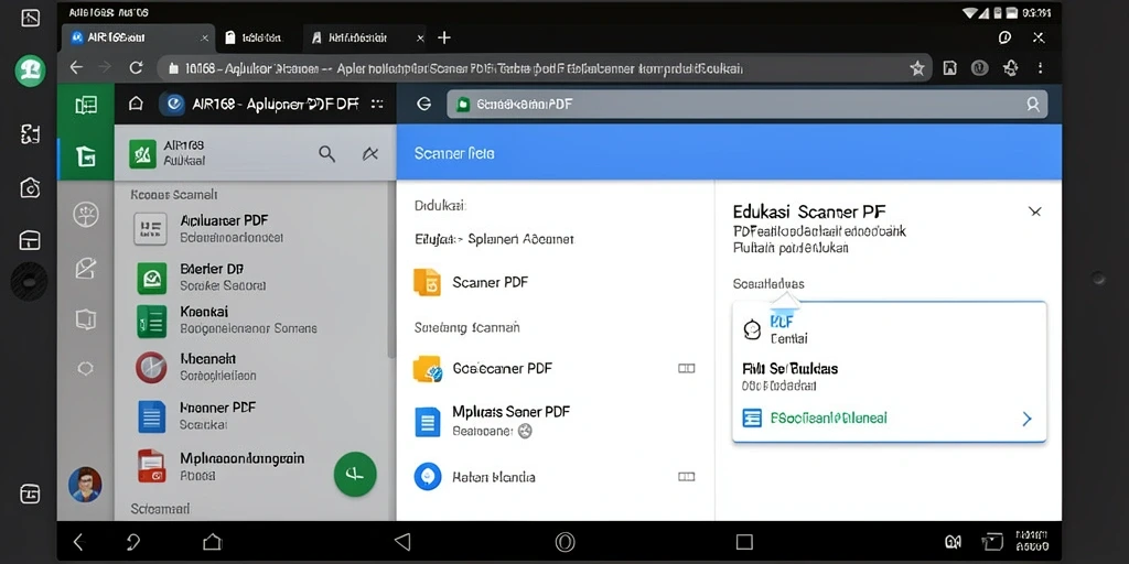 Antarmuka aplikasi AIR168 yang sederhana dan fungsional untuk Scanner PDF.