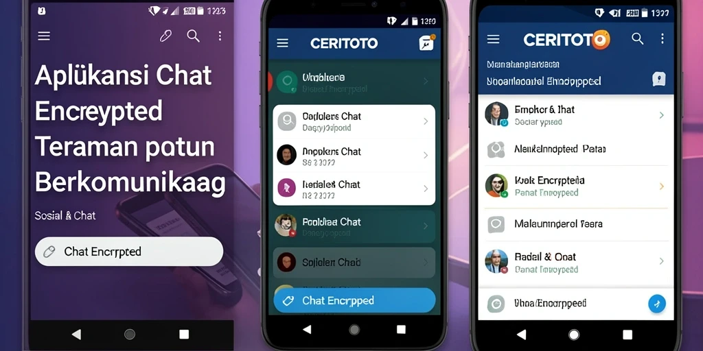 Tampilan antarmuka CERITOTO dengan fitur Chat Encrypted yang menarik.