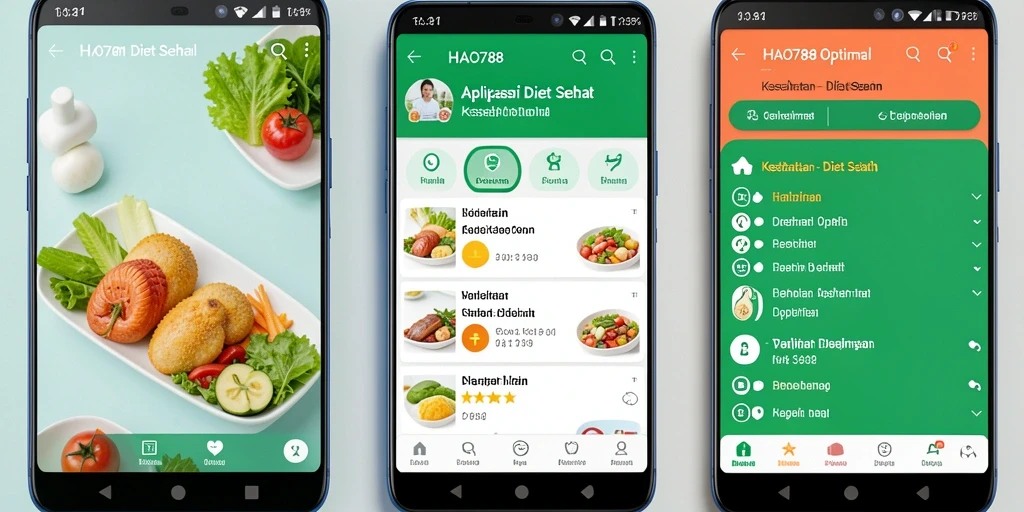 Tampilan antarmuka HAO788 yang sederhana dan fungsional untuk diet sehat.