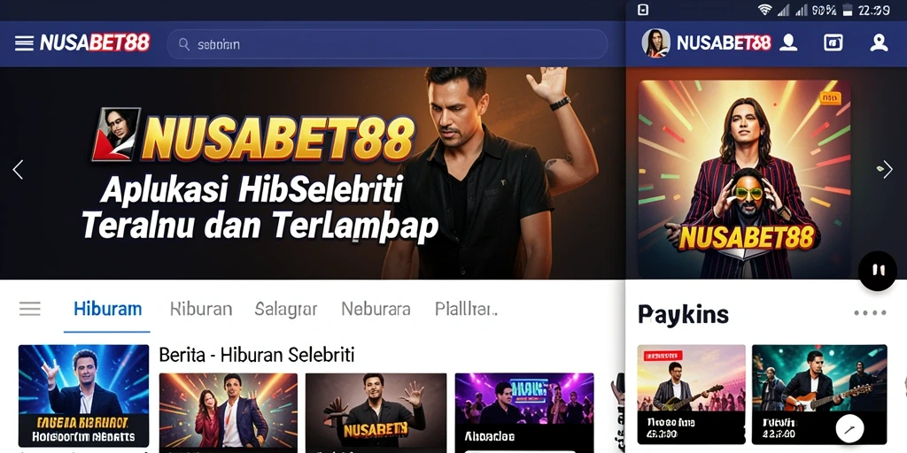 Antarmuka NUSABET88 menampilkan berita selebriti terkini dan menarik.
