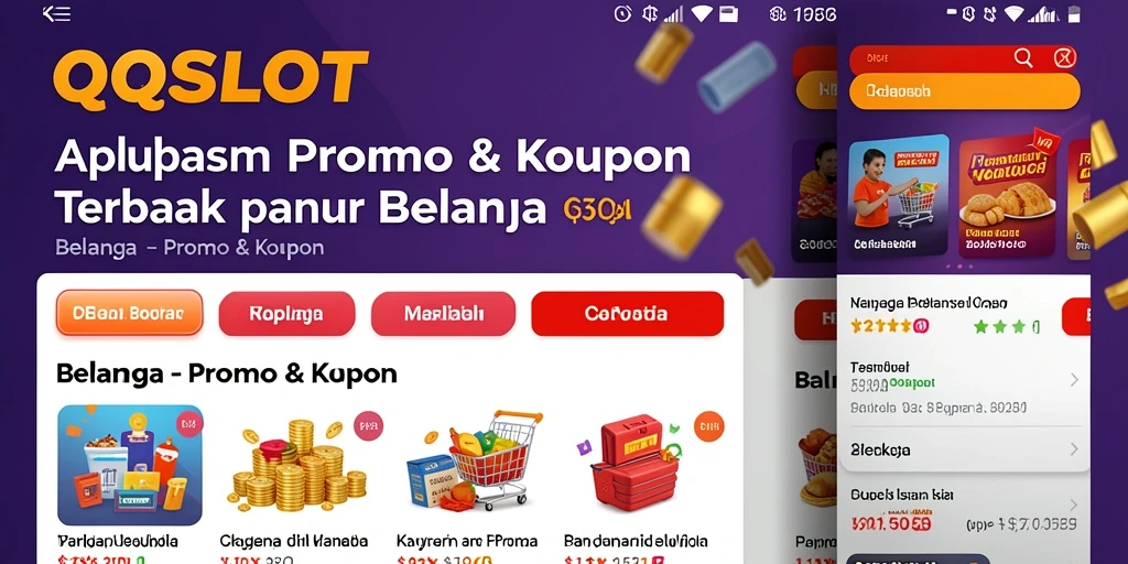 Tampilan antarmuka utama aplikasi QQSLOT dengan penawaran promo.
