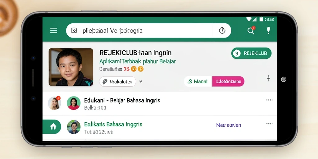 Antarmuka user-friendly aplikasi Belajar Bahasa Inggris