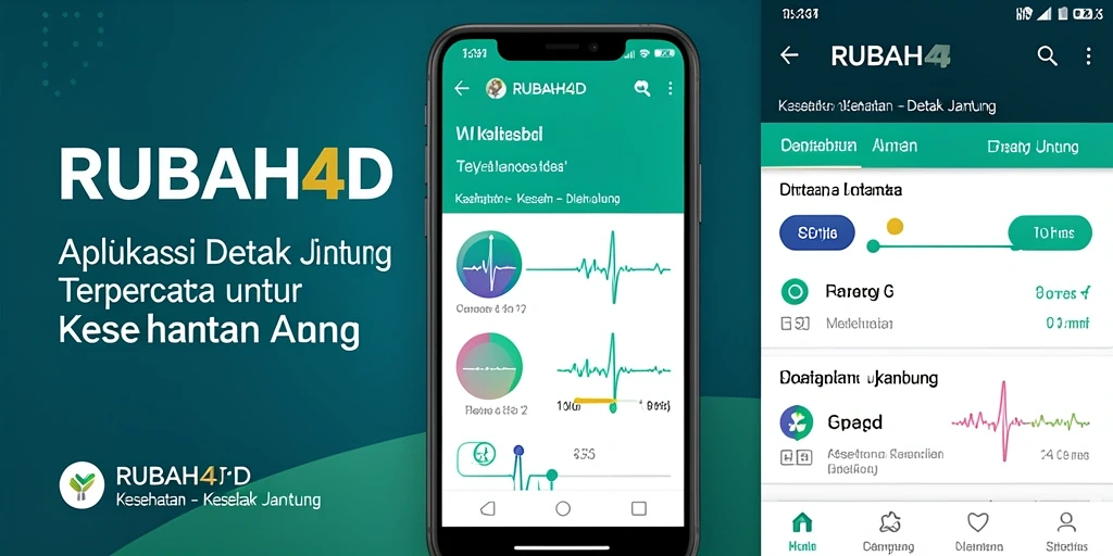 Tampilan antarmuka RUBAH4D untuk pemantauan detak jantung.