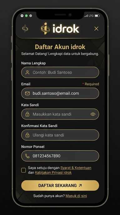 Panduan Lengkap Registrasi Akun idrok untuk Android