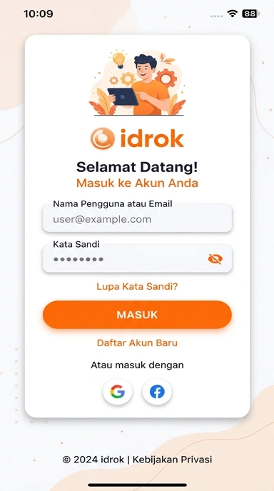 Masuk ke Akun Idrok Anda Sekarang